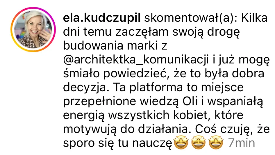 Opinia klientki platformy #WyróżnijSię 3