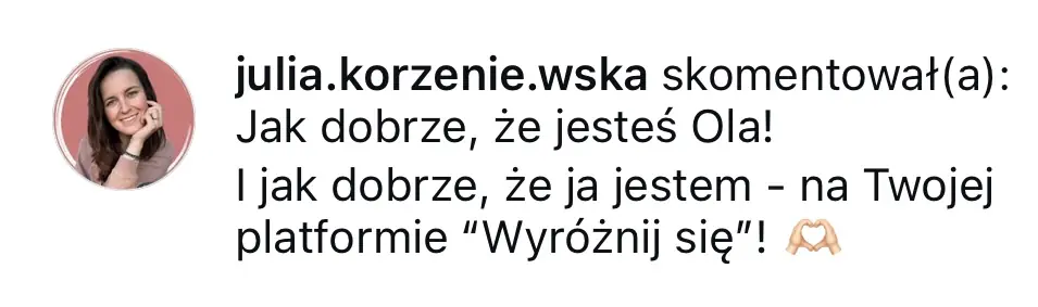 Opinia klientki platformy #WyróżnijSię 17