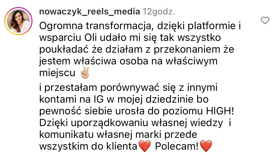 Opinia klientki platformy #WyróżnijSię 5